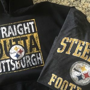 Men’s XXL Steelers Hoodie & T-Shirt